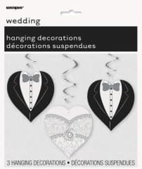 Unique Party 3 Wedding Heart Lg Hngswl-32"l