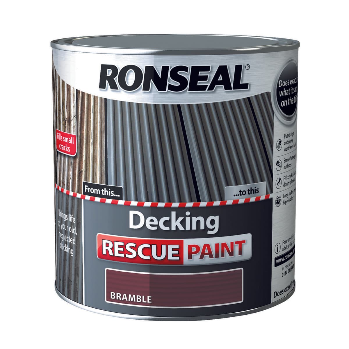 Ronseal Decking Rescue Paint Bramble 2.5Ltr.