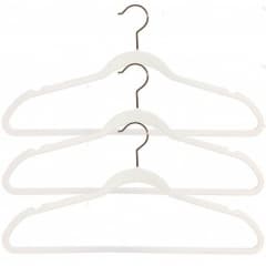 Set 3  Coated Hangers Solid White