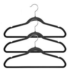 Set 3 Rubber Coated Hangers Slate