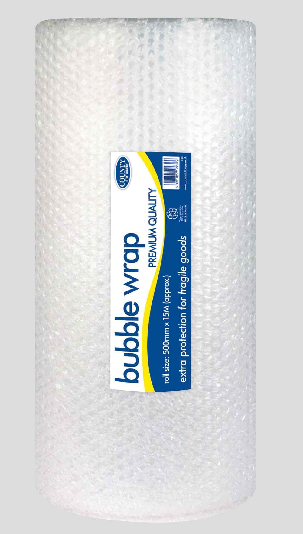 County  Bubble Wrap Roll - 500mm X 15m (55mu)