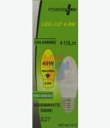 Powerplus Led C37 4.9w 220-240vac 410lm 40w  Daylight 6000k E14 Lamp (3406)