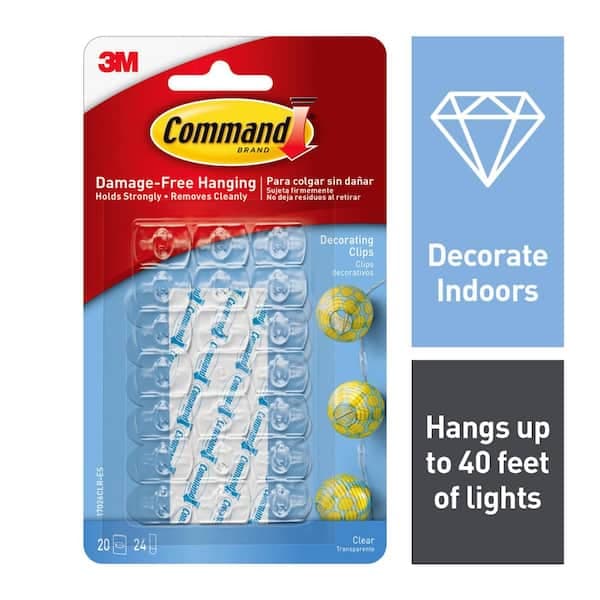 3M Command Clear Decorating Clips with Clear Strips (17026CLR)