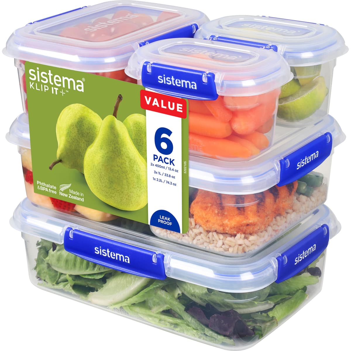 ZM Sozali 900ml Airtight Food Container (clip & Close)