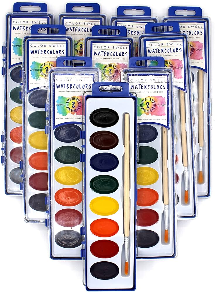 151 WATER COLOUR PAINTS 10pk image