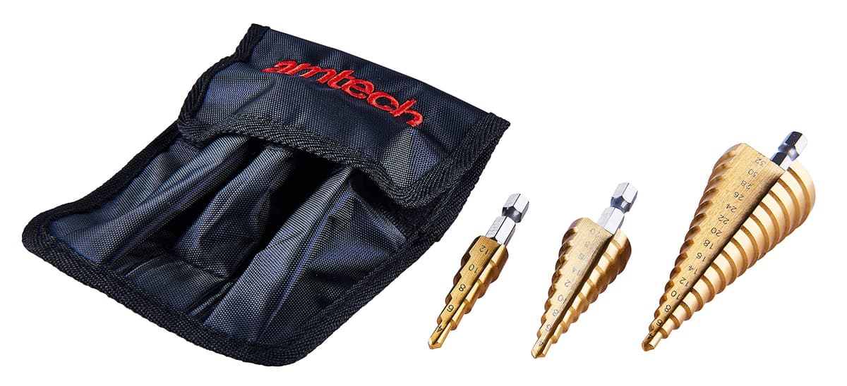 Am-Tech 3pc High Speed Steel Step Drill Set (Large) F0790