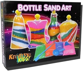 Kandy Toys Sand & Bottle Art Set - Glow In The Dark In Colour Box
