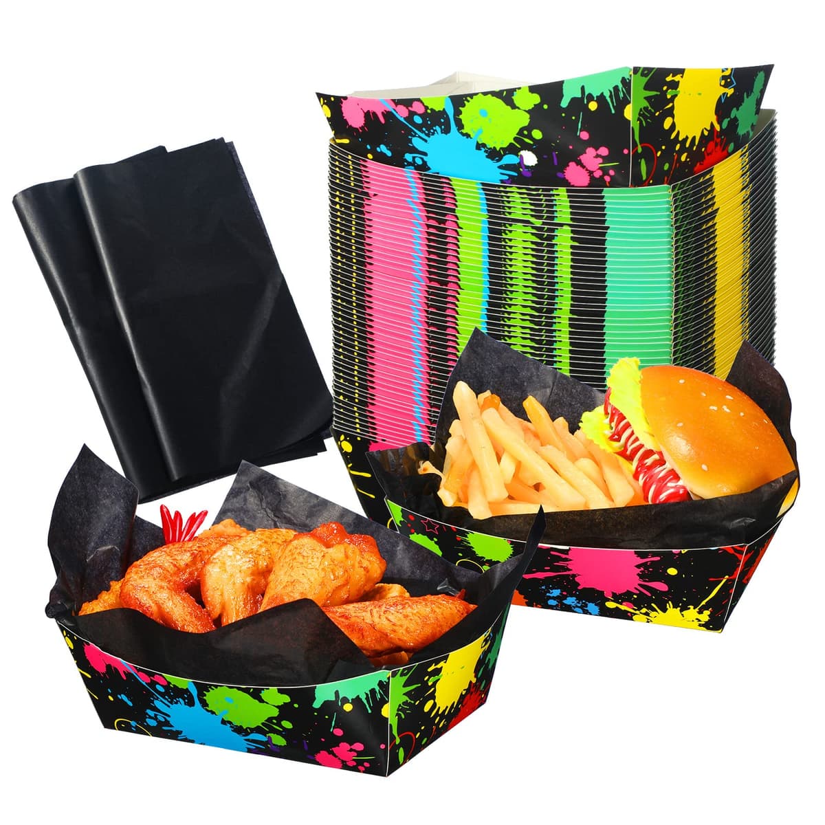 Unique Party 4 Paper Snack Tray