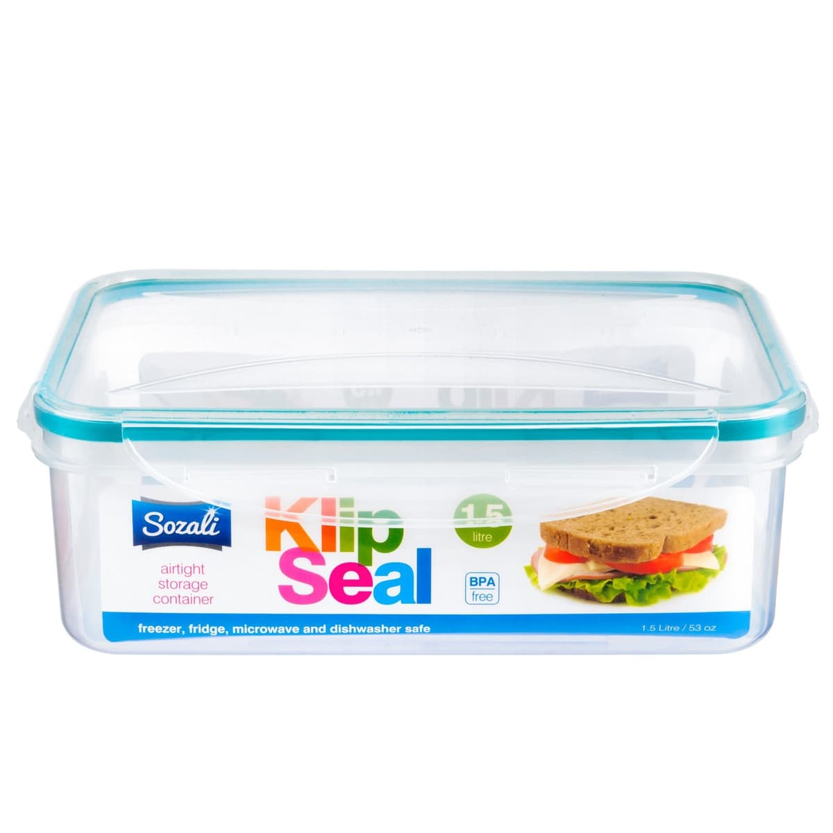 ZM Sozali 1.5 Ltr Klip Seal Airtight Food Containers - 1.5 Ltr.