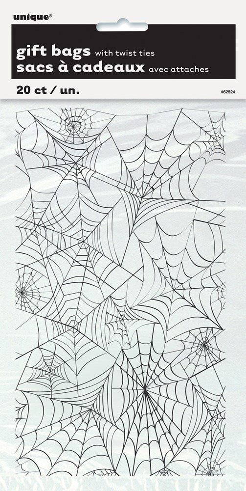 Unique Party 20 Spider Web Cello Bag 5x9" image