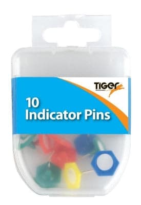 Tiger Essential 10 Indicator Pins Coloured