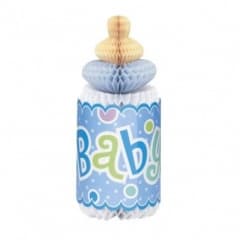 Unique Party Blue Dot Baby Shower Bottle Honeycomb 12"