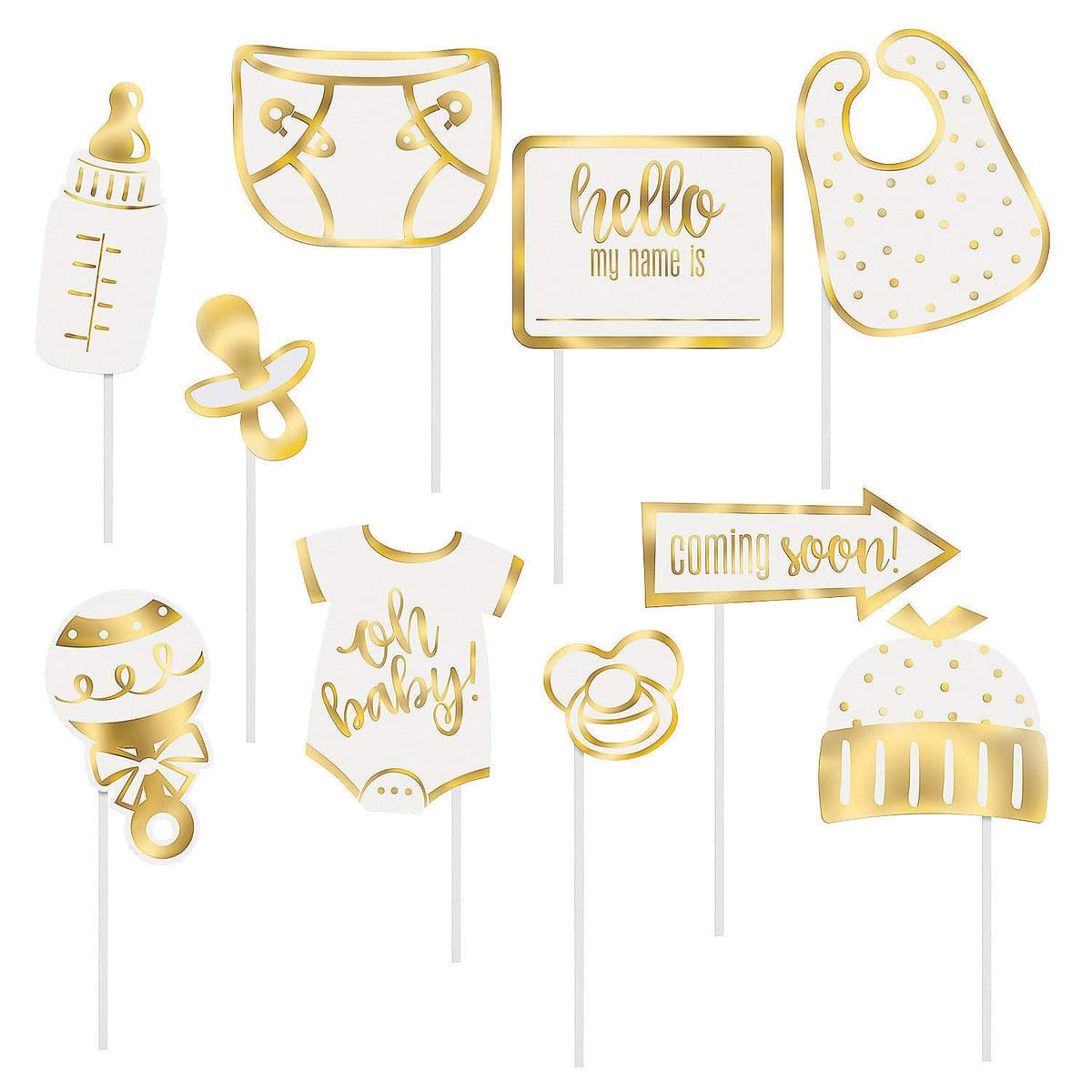 Unique Party 10 Baby Shower Photo Props