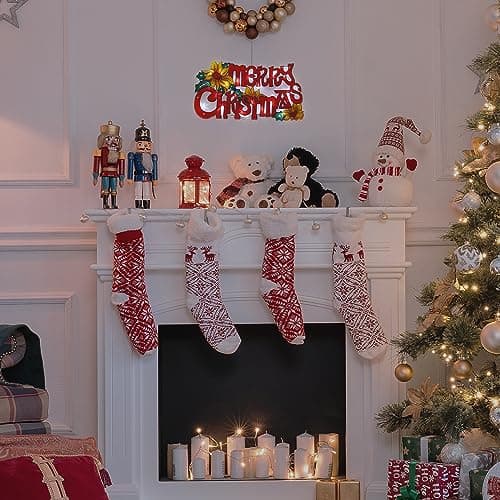 BENROSS  Battery Operated Merry Xmas Metallic LED Silhouette (70350)