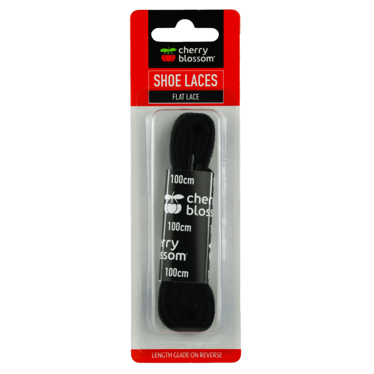 Cherry Blossom Shoe Lace - Black Flat - 100cm
