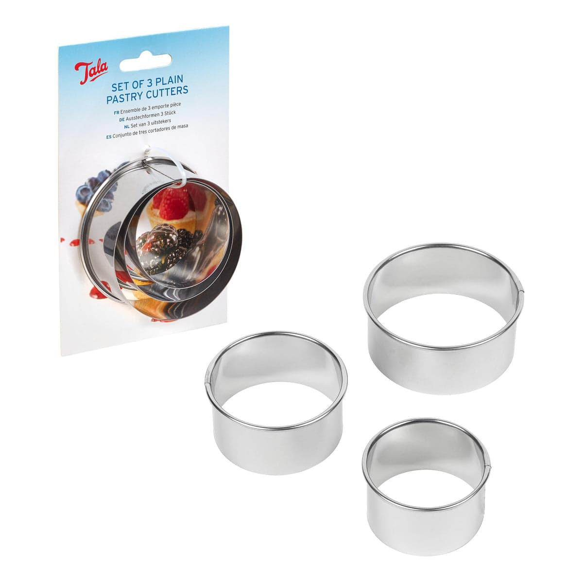 Tala Pastry Cutters Plain Set Of 3 S/S