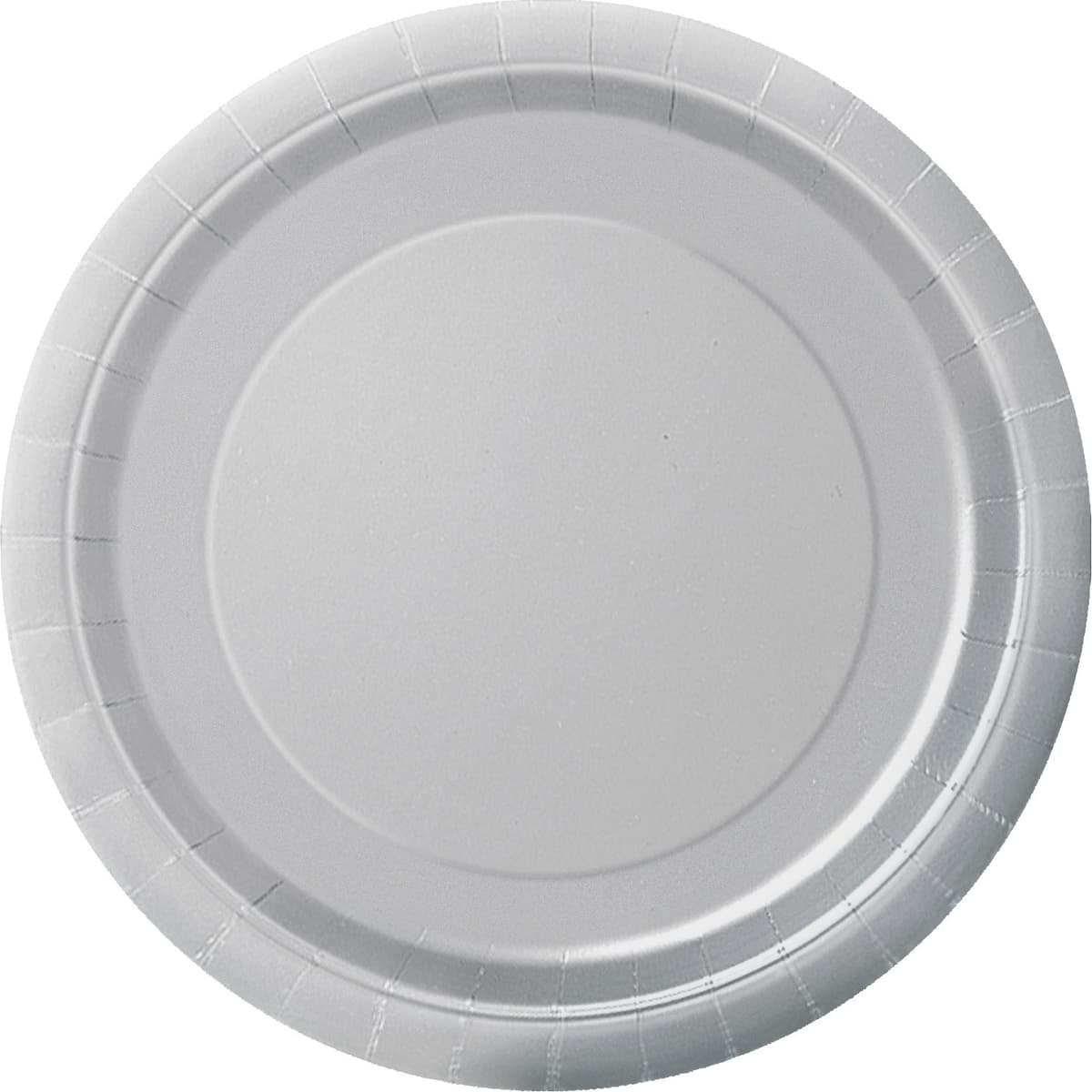 Unique Party 8 Silver 7'' Plates