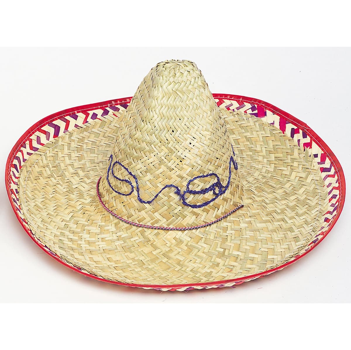 Unique Party Adult Sombrero W/check Trim