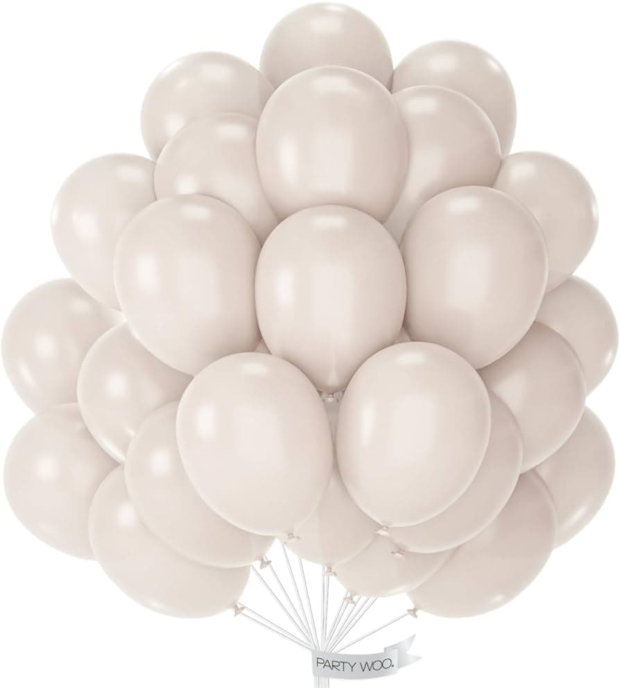 Unique Party 50 12" Ivory Cream Prem Blln
