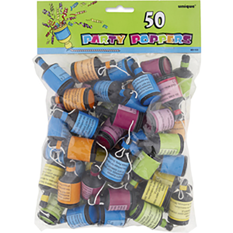 Unique Party 50 Party Poppers image