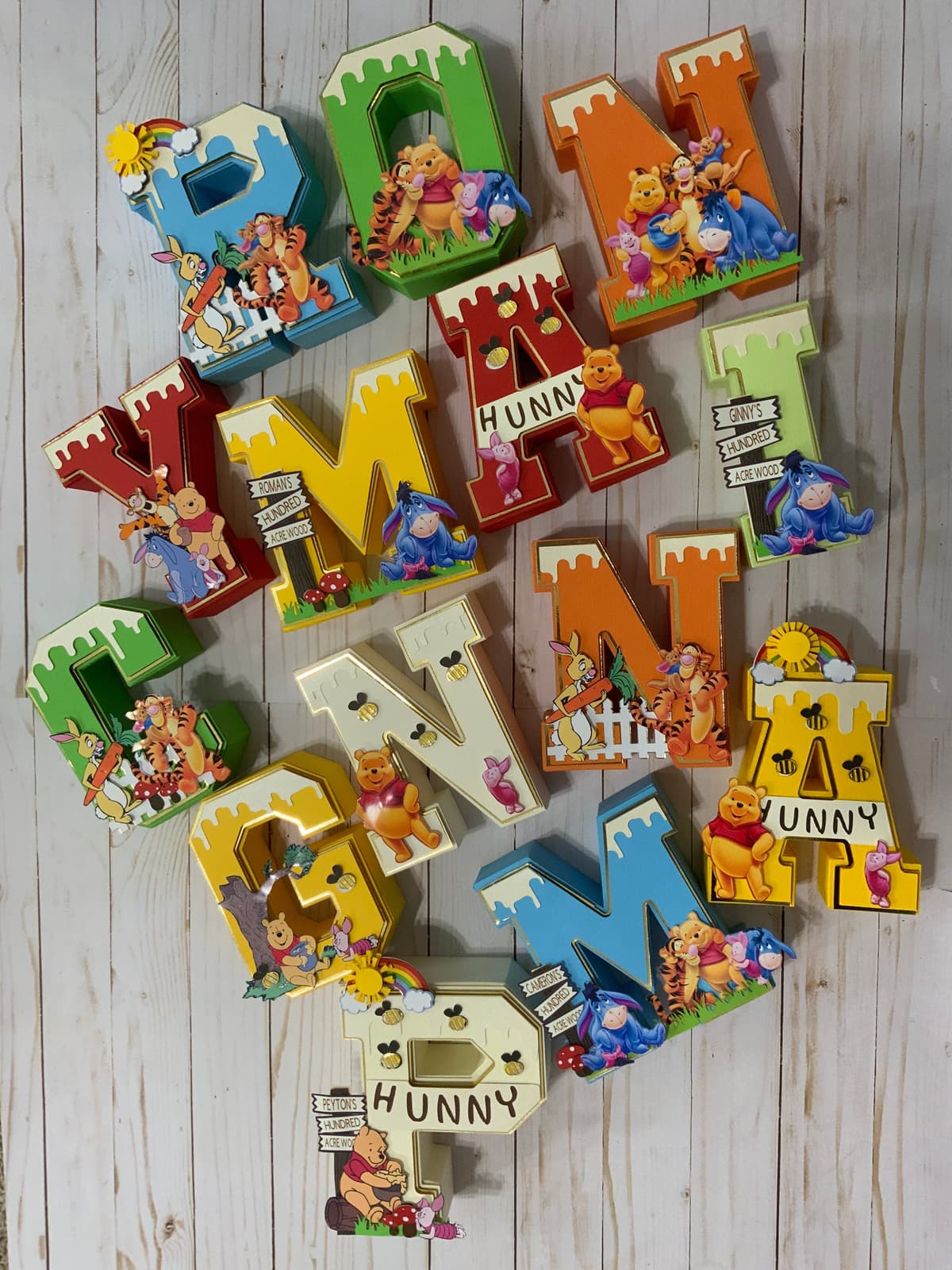 Unique Party 8 Winnie Alphabet 11" Blln