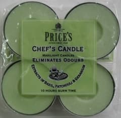 Prices Chef's Maxi Tealights 4pc (Eliminates Odour)