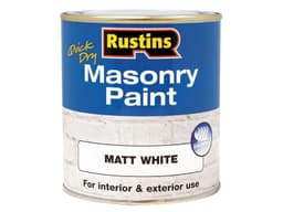 Rustins Masonry Paint White 250ml 1