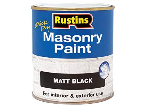 Rustins Masonry Paint Black 500ml