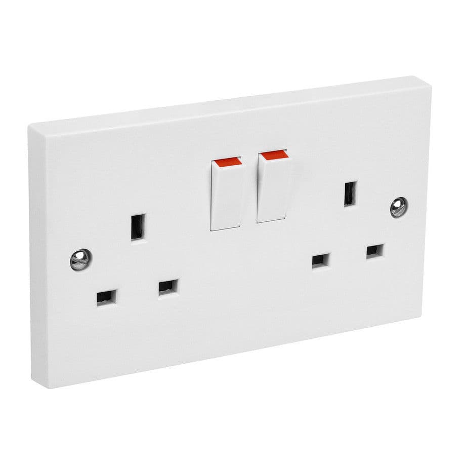 Pifco 2 Gang Switched Socket