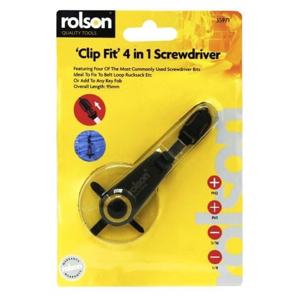 Rolson "clip Fit" Multi Screwdriver 35971