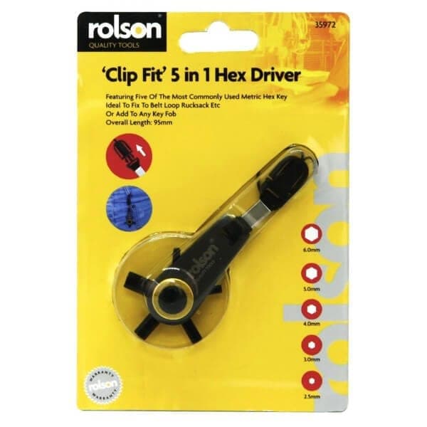 Rolson "clip Fit" Hex Driver 35972