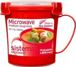 RSW Microwave Soup Mug With Lid - Asstd. Cols. 1
