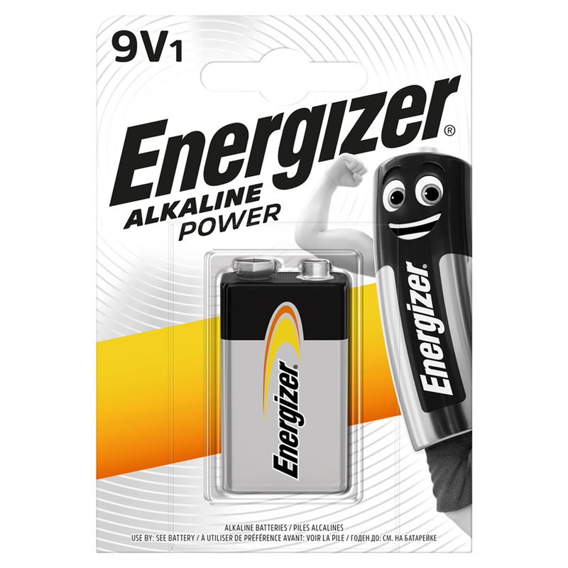 Energizer E300127700 9V (6LR61) PP3 B1 Alkaline Power Batteries image
