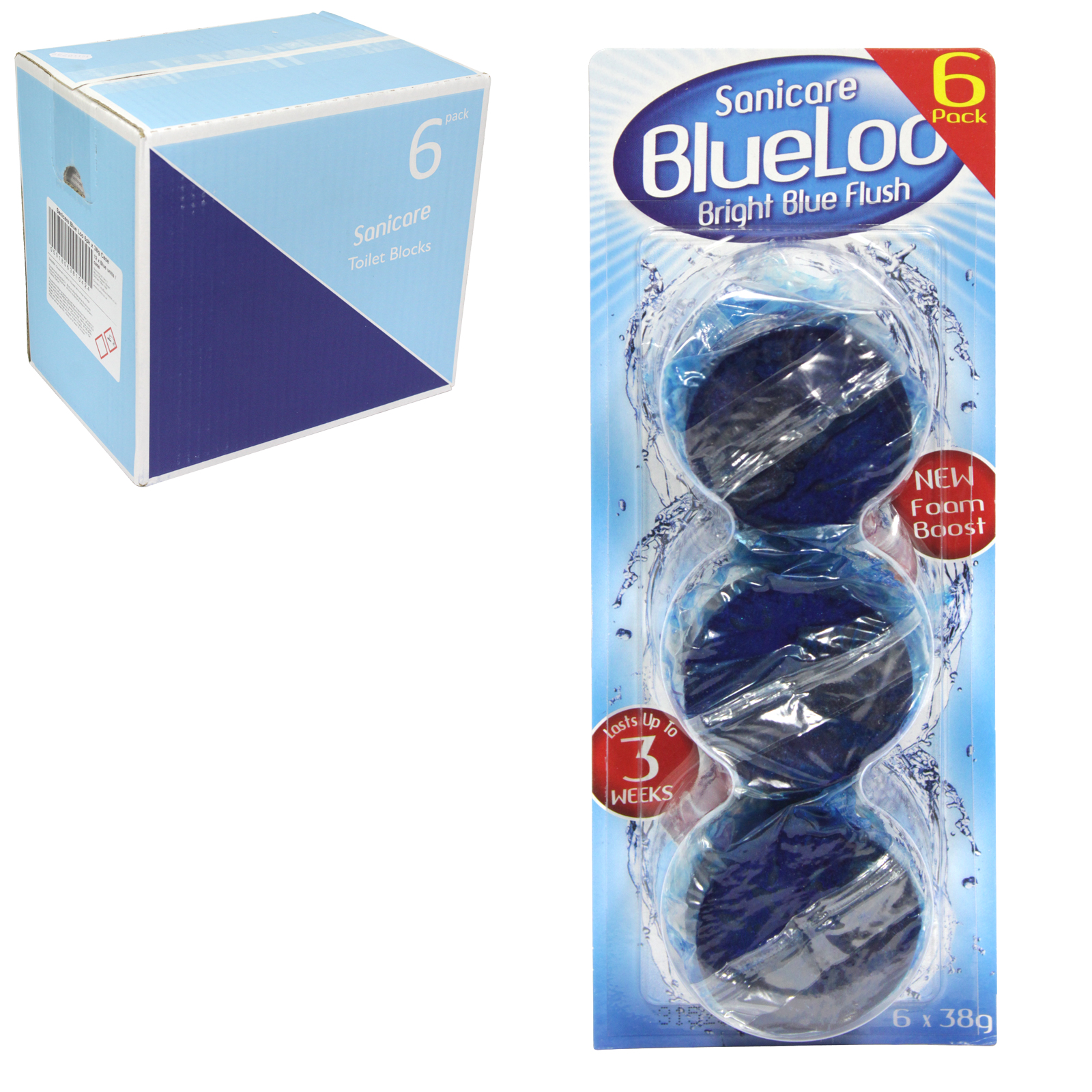 Sanicare Blue Cistern Blocks 40g. 6pk image