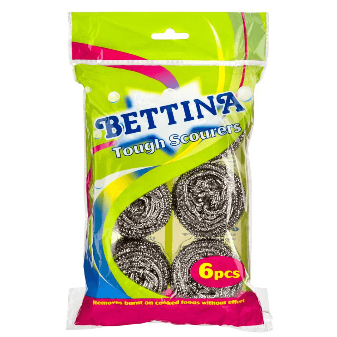 Bettina Tough Stainless Steel Spiral Scourer 6pc