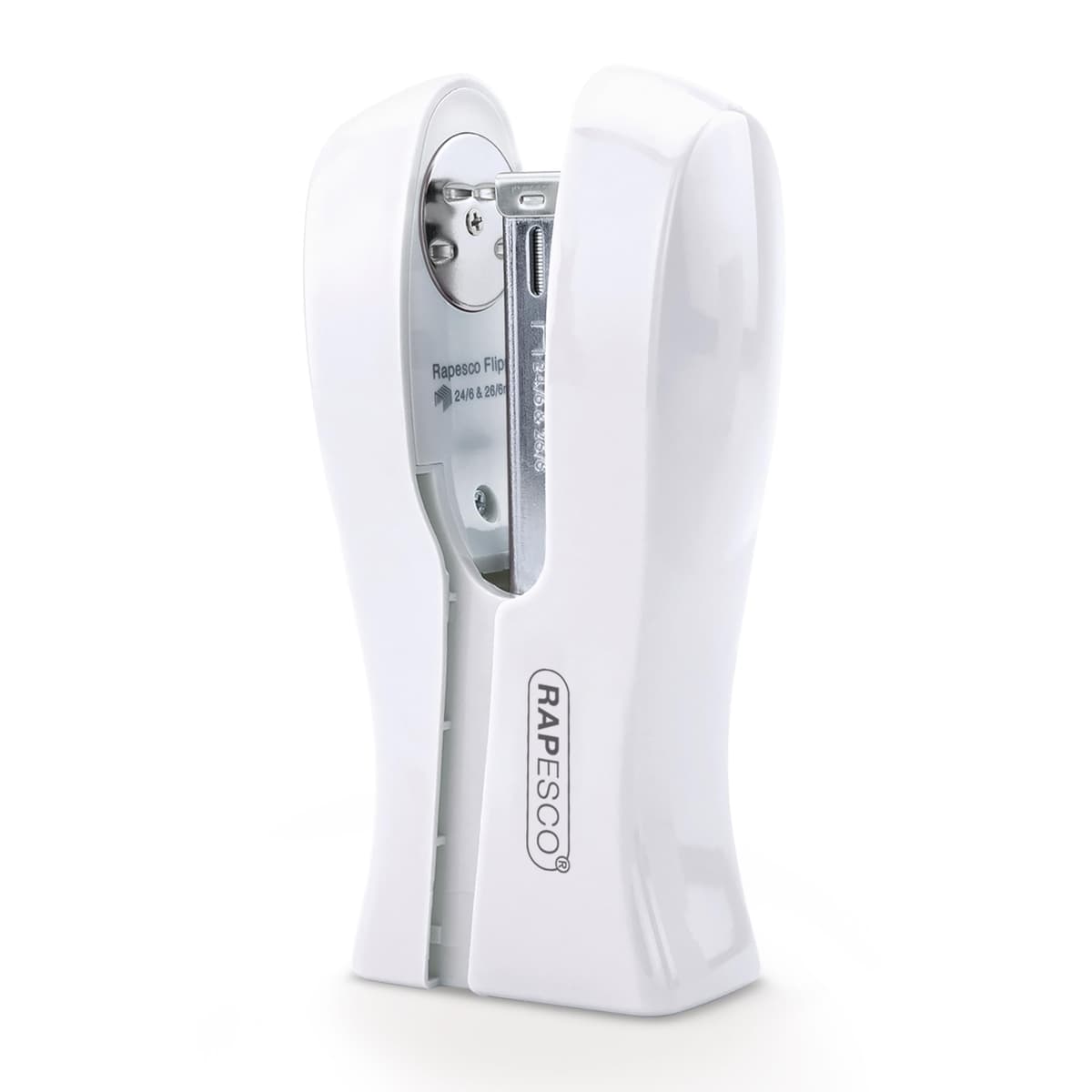 Rapesco Stand Up Space-Saving Stapler - White