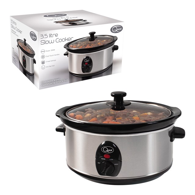 BENROSS Quest Stainless Steel 3.5 Ltr Slow Cooker - 200w image