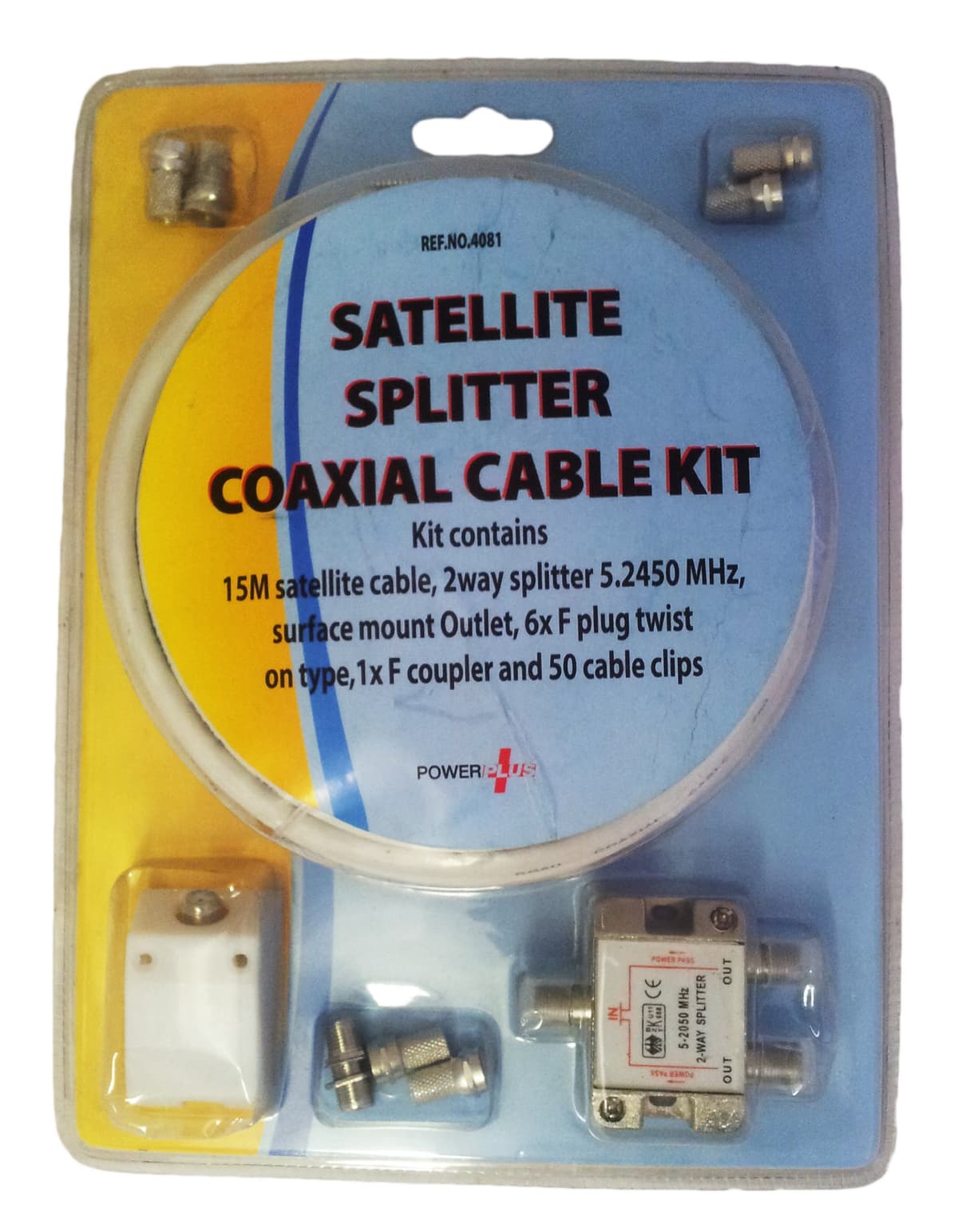 Powerplus Satellite Splitter Coaxial Cable Kit