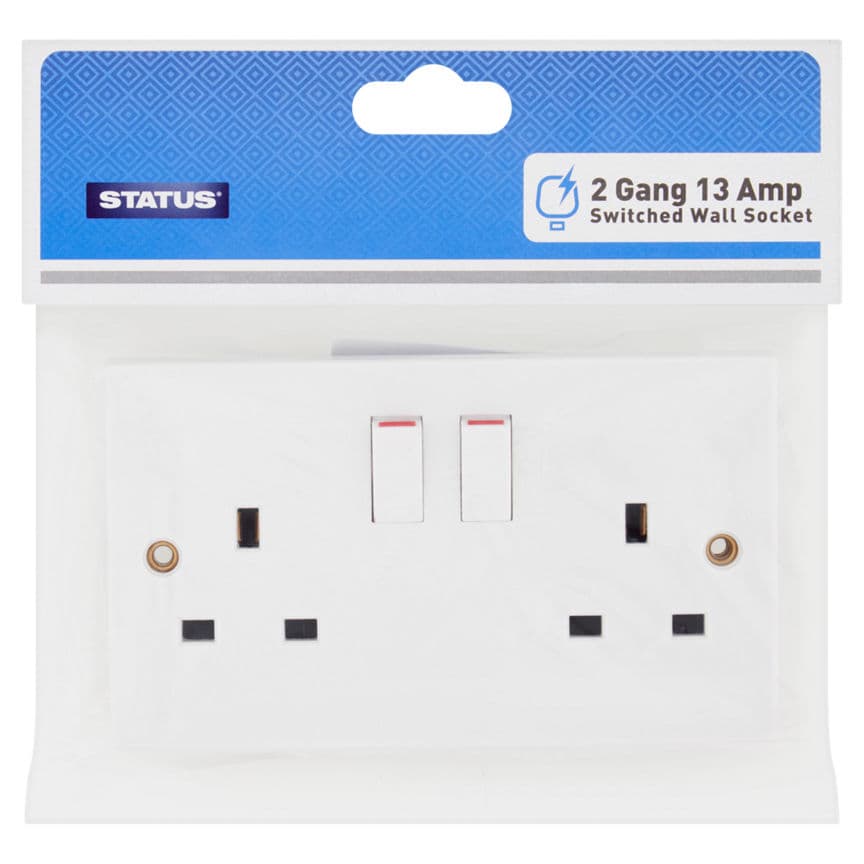 STATUS 2G13a Switched Wall Socket CDU x 8