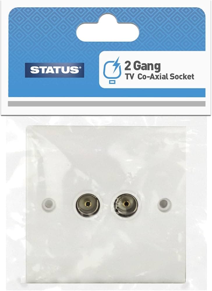 STATUS  2 Gang Co-axial Socket