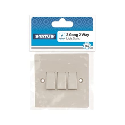 STATUS  3 Gang 2 Way Light Switch
