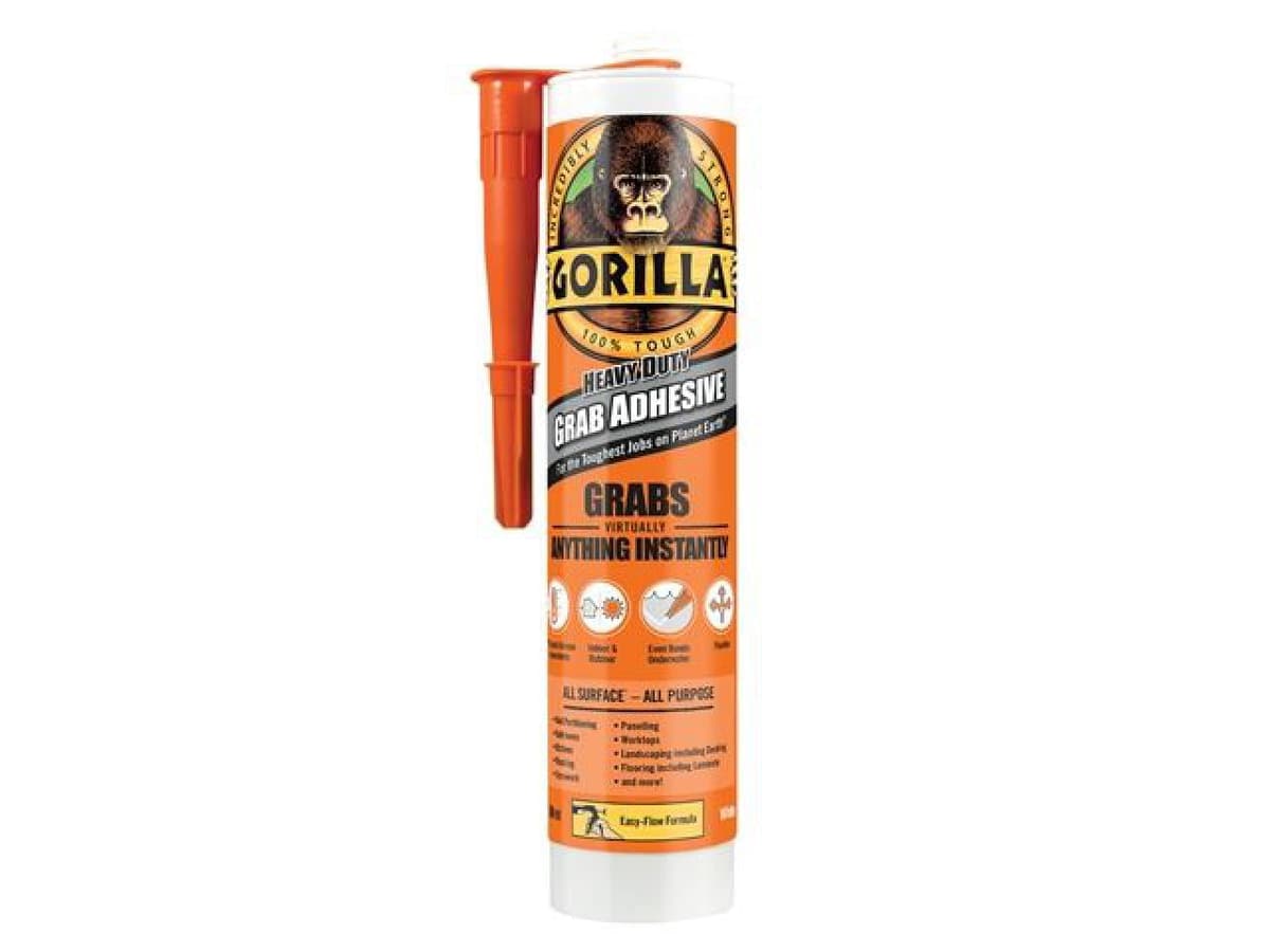 Gorilla Grab All Purpose Heavy Duty Adhesive 290ml (Gap Filling/ Paintable / Water Proof and White)