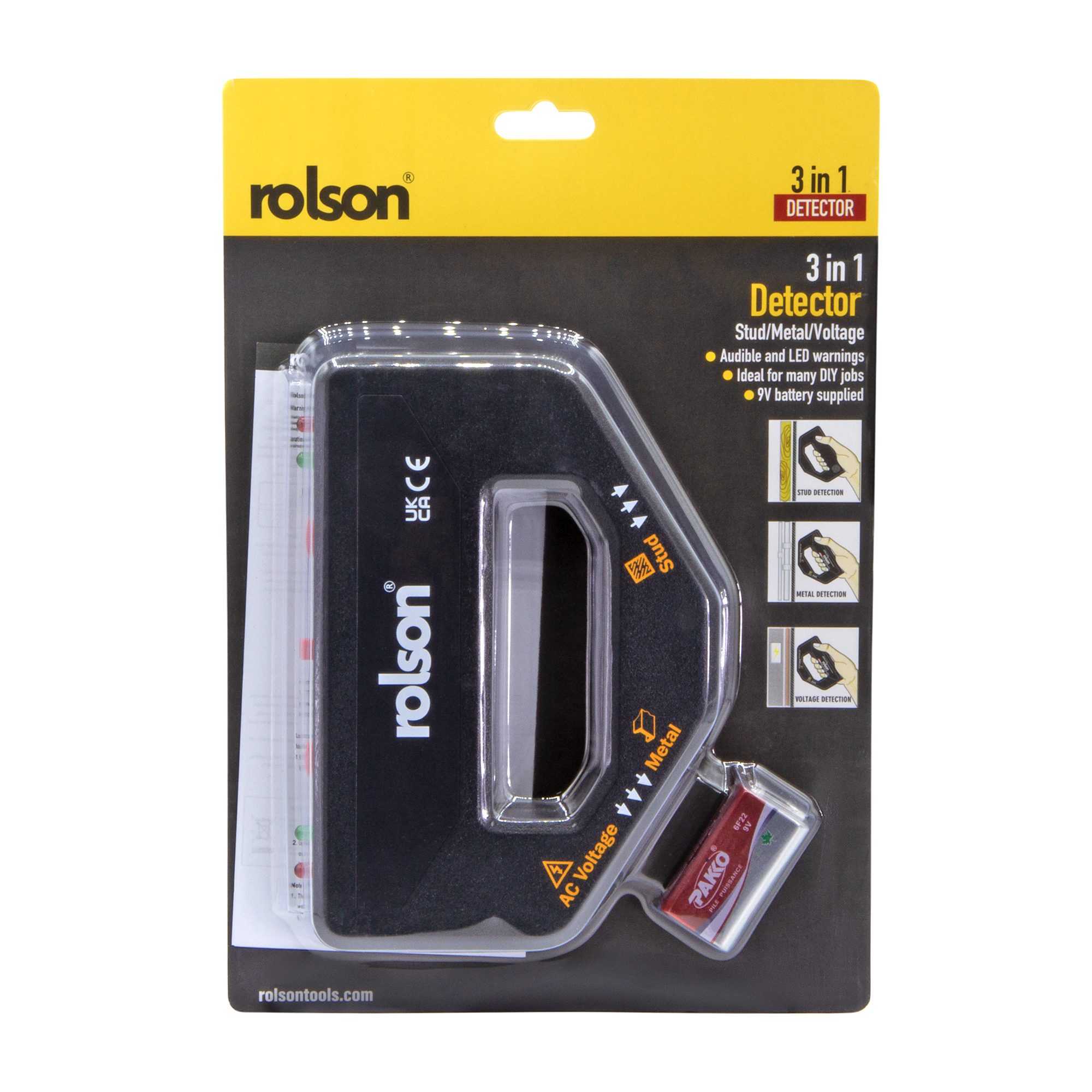 Rolson 3 In 1 Detector - Stud / Metal / Voltage 28175 image