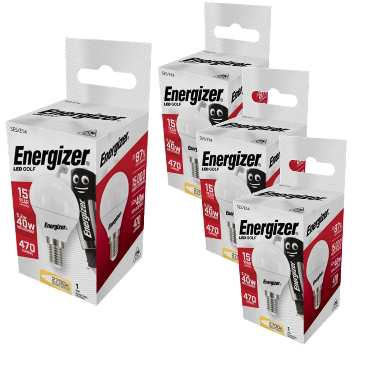 Energizer LED Golf 5.9W 470LM Opal E14 Warm White Boxed