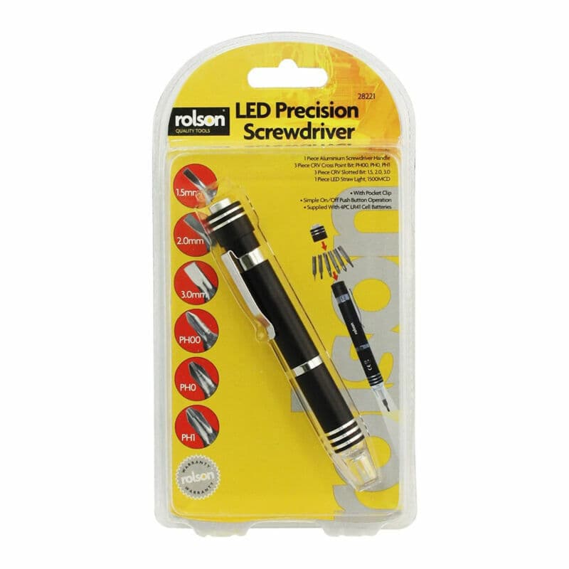 Rolson Led Precision Screwdriver 28221