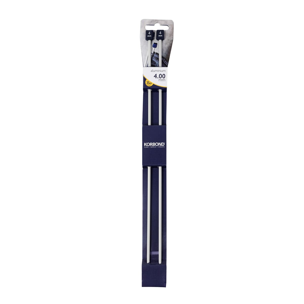 Korbond Knitting Needles 4.00mm X 35cm Aluminium