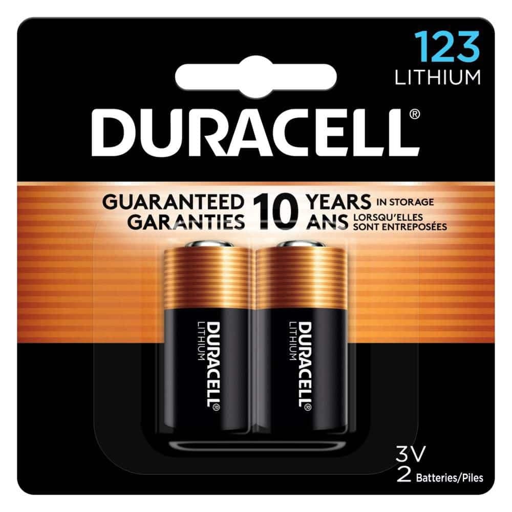 Duracell CR123(3V) Lithium Batteries 2pk
