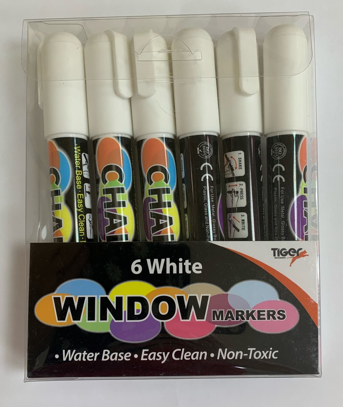 Tiger ******  Cks Specialist Window Markers Pk6 (multi Colour) For Glass & Non-porous Surfaces