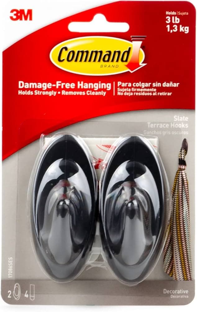 3M Command Slate Terrace Hooks (17086S)