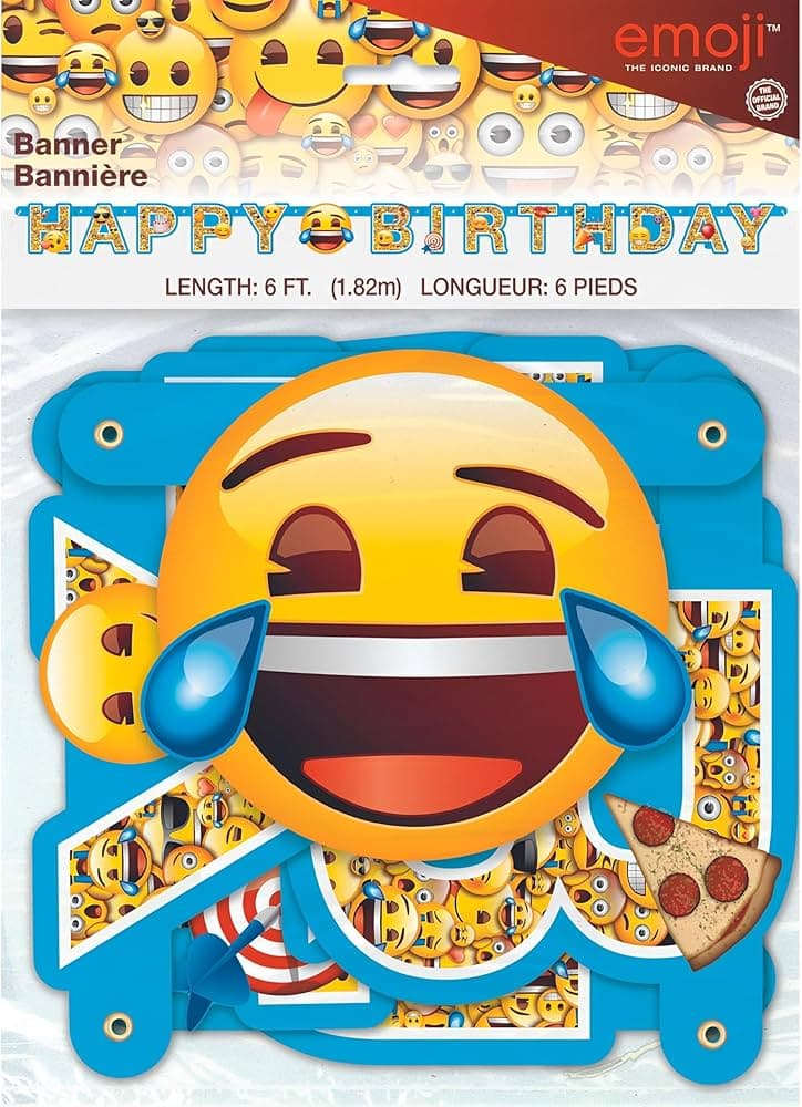 Unique Party Emoji Large Jointed Banner